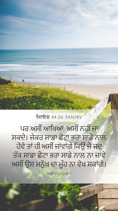 ਪੈਦਾਇਸ਼ 44:26 PANIRV Bible Verse Image