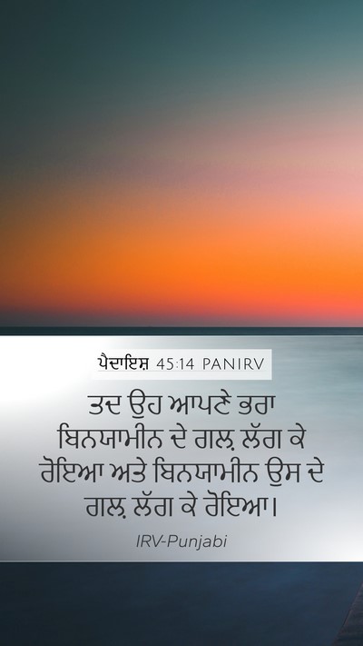 ਪੈਦਾਇਸ਼ 45:14 PANIRV Bible Verse Image