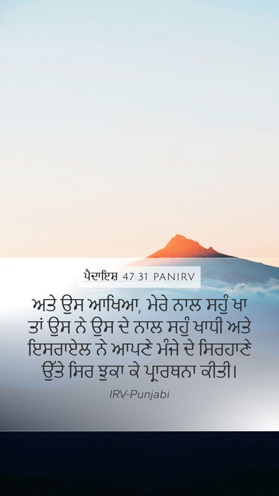 ਪੈਦਾਇਸ਼ 47:31 PANIRV Bible Verse Image