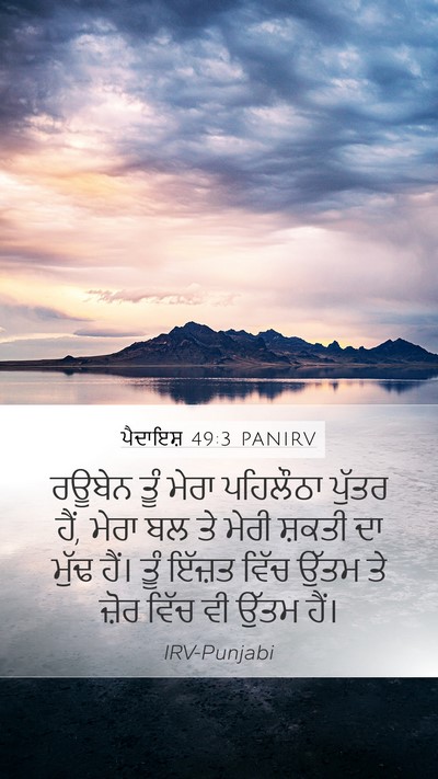 ਪੈਦਾਇਸ਼ 49:3 PANIRV Bible Verse Image