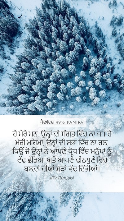 ਪੈਦਾਇਸ਼ 49:6 PANIRV Bible Verse Image