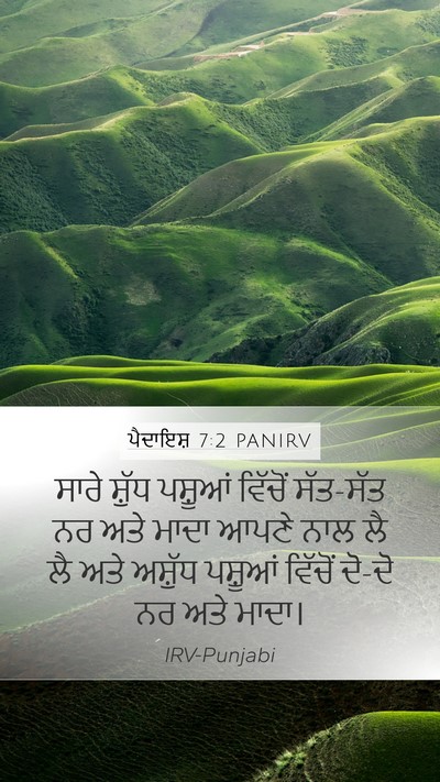 ਪੈਦਾਇਸ਼ 7:2 PANIRV Bible Verse Image