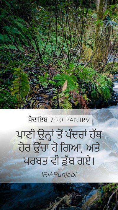 ਪੈਦਾਇਸ਼ 7:20 PANIRV Mobile Phone Wallpaper - ਪਾਣੀ ਉਨ੍ਹਾਂ ਤੋਂ - Mobile Bible Verse Wallpaper