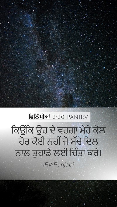 ਫਿਲਿੱਪੀਆਂ 2:20 PANIRV Bible Verse Image