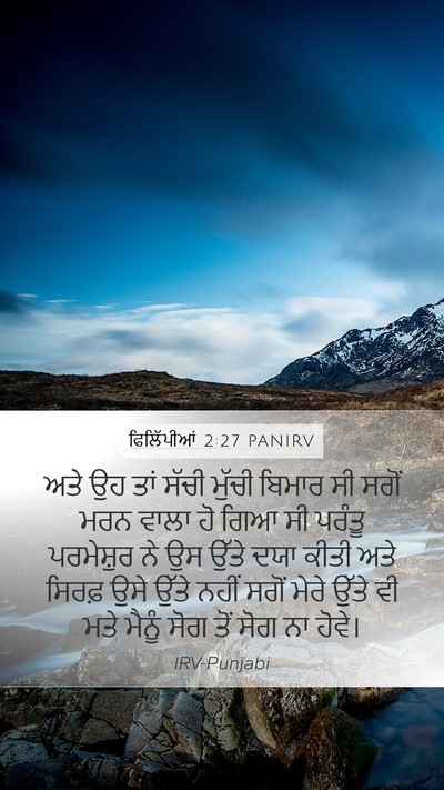 ਫਿਲਿੱਪੀਆਂ 2:27 PANIRV Bible Verse Image