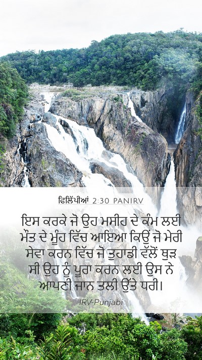 ਫਿਲਿੱਪੀਆਂ 2:30 PANIRV Bible Verse Image