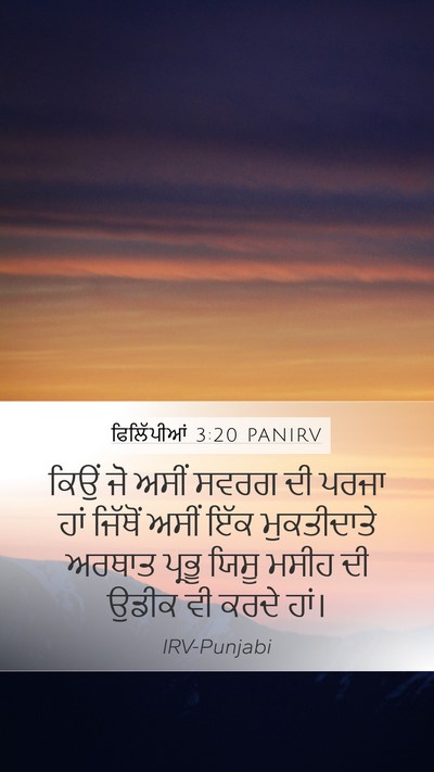 ਫਿਲਿੱਪੀਆਂ 3:20 PANIRV Bible Verse Image