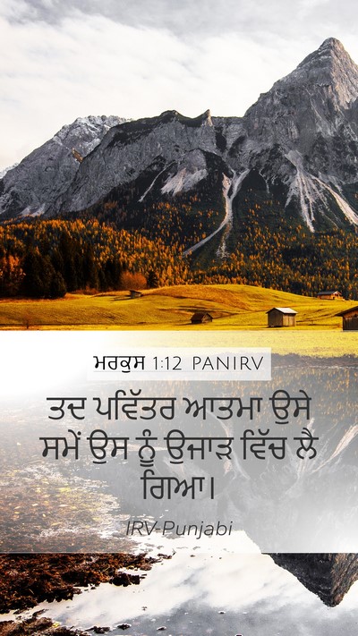 ਮਰਕੁਸ 1:12 PANIRV Mobile Phone Wallpaper - ਤਦ ਪਵਿੱਤਰ ਆਤਮਾ ਉਸੇ - Mobile Bible Verse Wallpaper