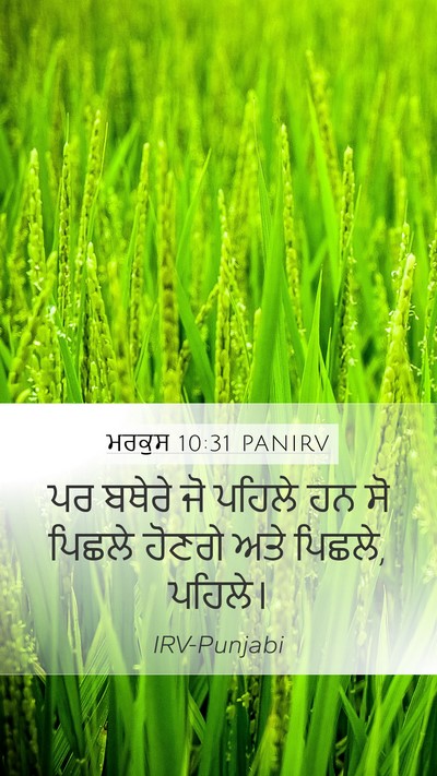 ਮਰਕੁਸ 10:31 PANIRV Bible Verse Image