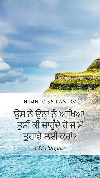ਮਰਕੁਸ 10:36 PANIRV Bible Verse Image