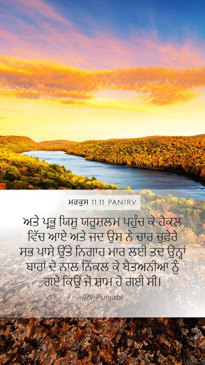 ਮਰਕੁਸ 11:11 PANIRV Bible Verse Image