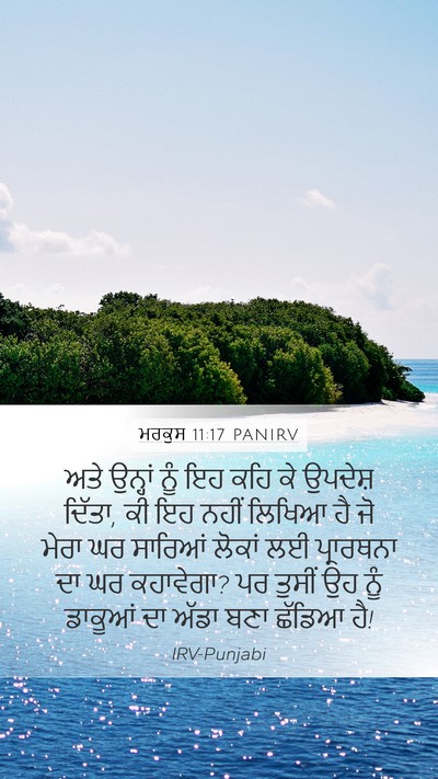 ਮਰਕੁਸ 11:17 PANIRV Bible Verse Image