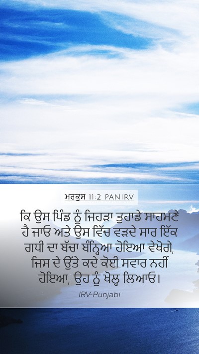 ਮਰਕੁਸ 11:2 PANIRV Bible Verse Image