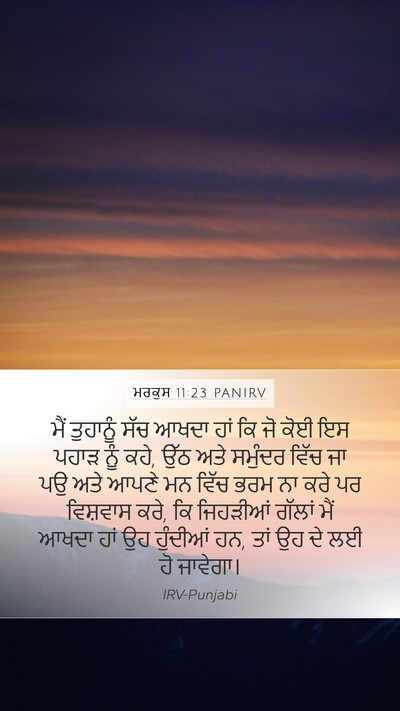 ਮਰਕੁਸ 11:23 PANIRV Bible Verse Image