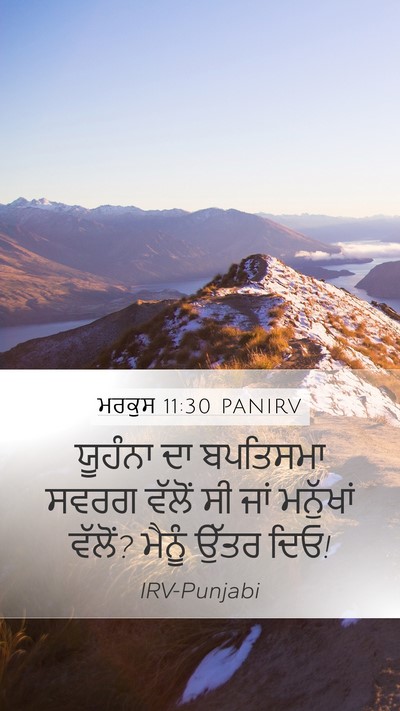 ਮਰਕੁਸ 11:30 PANIRV Bible Verse Image