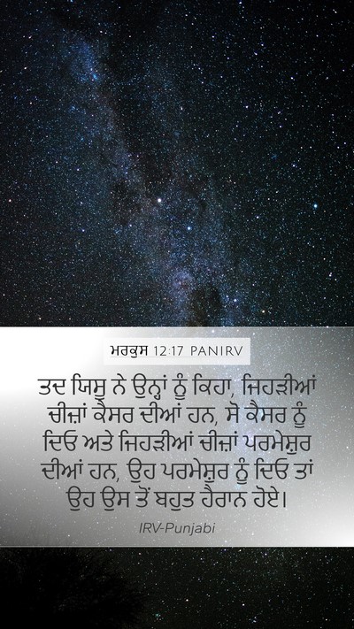 ਮਰਕੁਸ 12:17 PANIRV Bible Verse Image