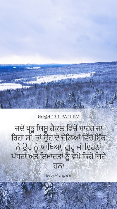 ਮਰਕੁਸ 13:1 PANIRV Bible Verse Image