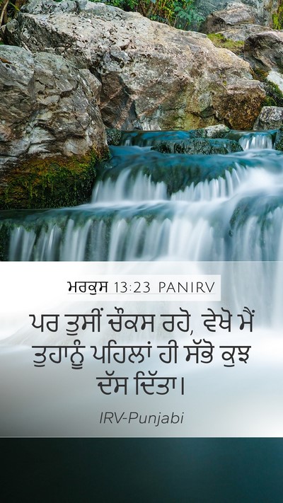 ਮਰਕੁਸ 13:23 PANIRV Bible Verse Image