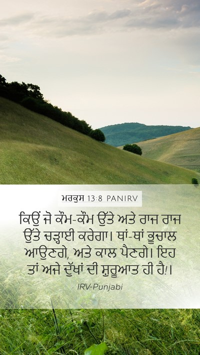 ਮਰਕੁਸ 13:8 PANIRV Bible Verse Image