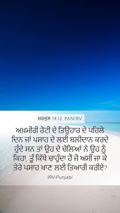 ਮਰਕੁਸ 14:12 PANIRV Bible Verse Image