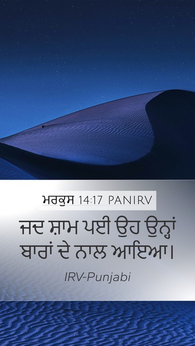 ਮਰਕੁਸ 14:17 PANIRV Bible Verse Image