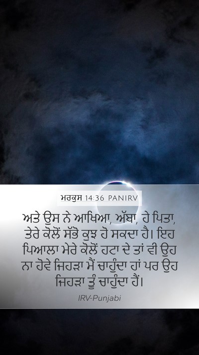 ਮਰਕੁਸ 14:36 PANIRV Bible Verse Image