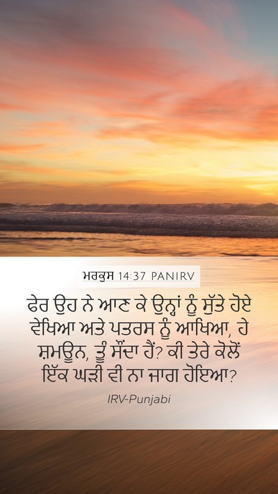 ਮਰਕੁਸ 14:37 PANIRV Bible Verse Image