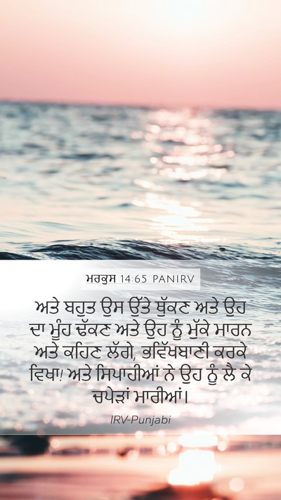 ਮਰਕੁਸ 14:65 PANIRV Bible Verse Image