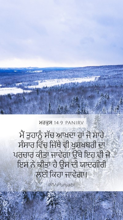 ਮਰਕੁਸ 14:9 PANIRV Bible Verse Image