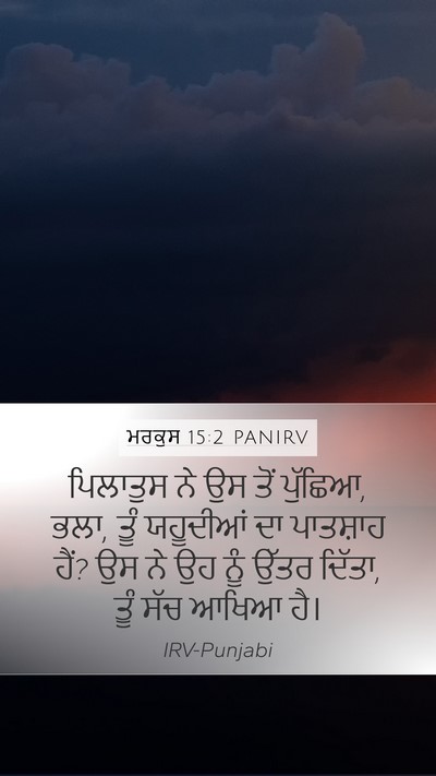 ਮਰਕੁਸ 15:2 PANIRV Bible Verse Image