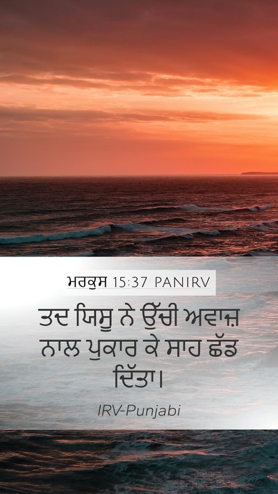 ਮਰਕੁਸ 15:37 PANIRV Mobile Phone Wallpaper - ਤਦ ਯਿਸੂ ਨੇ ਉੱਚੀ - Mobile Bible Verse Wallpaper