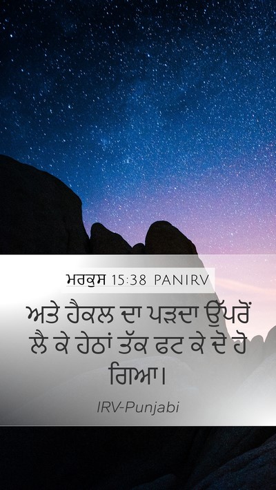 ਮਰਕੁਸ 15:38 PANIRV Bible Verse Image