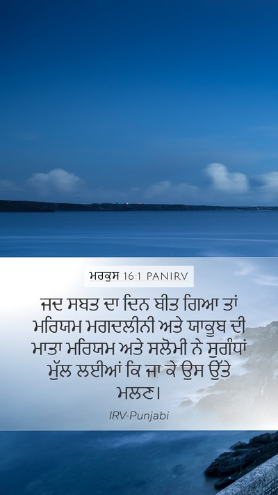 ਮਰਕੁਸ 16:1 PANIRV Bible Verse Image