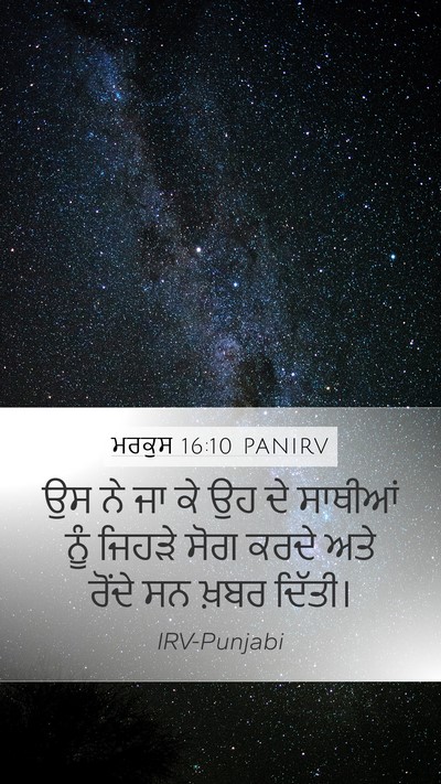 ਮਰਕੁਸ 16:10 PANIRV Bible Verse Image