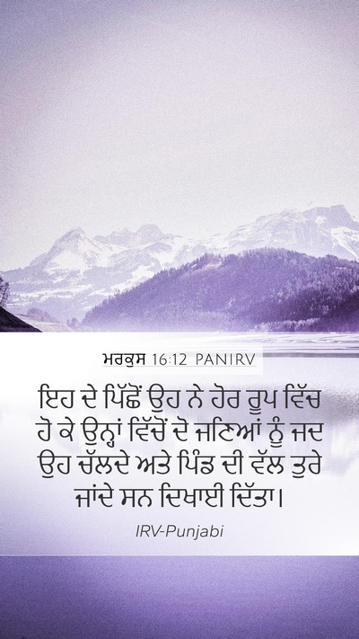 ਮਰਕੁਸ 16:12 PANIRV Bible Verse Image