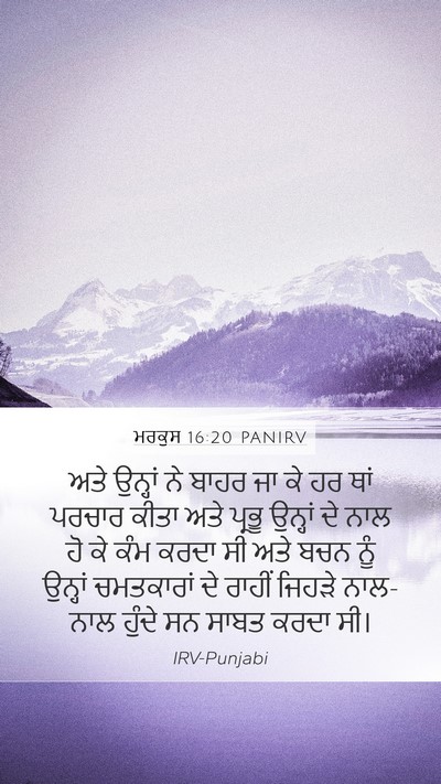 ਮਰਕੁਸ 16:20 PANIRV Bible Verse Image