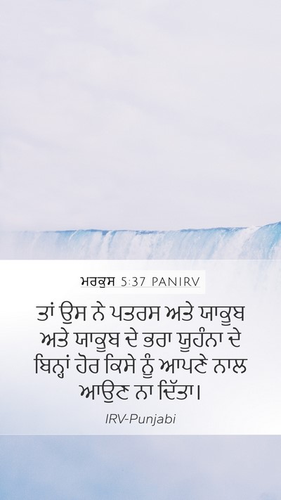 ਮਰਕੁਸ 5:37 PANIRV Bible Verse Image