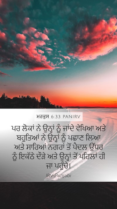 ਮਰਕੁਸ 6:33 PANIRV Bible Verse Image