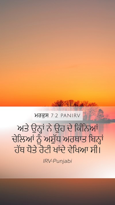 ਮਰਕੁਸ 7:2 PANIRV Bible Verse Image