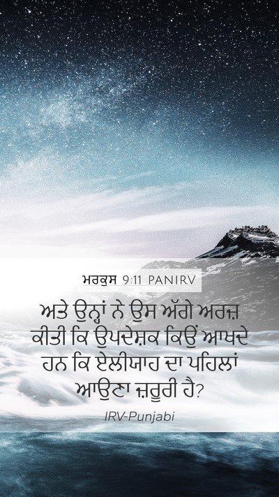ਮਰਕੁਸ 9:11 PANIRV Bible Verse Image