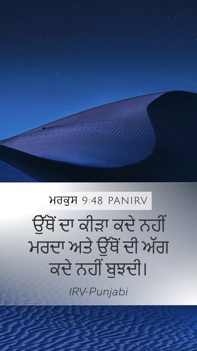 ਮਰਕੁਸ 9:48 PANIRV Mobile Phone Wallpaper - ਉੱਥੋਂ ਦਾ ਕੀੜਾ ਕਦੇ - Mobile Bible Verse Wallpaper
