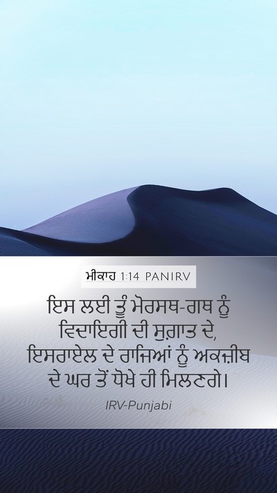 ਮੀਕਾਹ 1:14 PANIRV Bible Verse Image