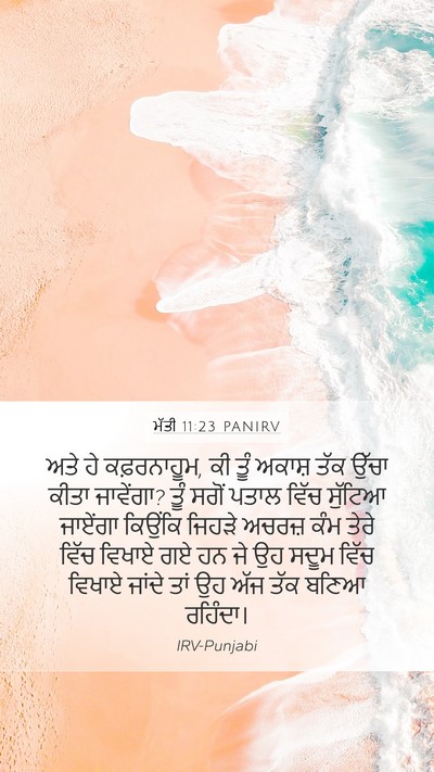 ਮੱਤੀ 11:23 PANIRV Bible Verse Image