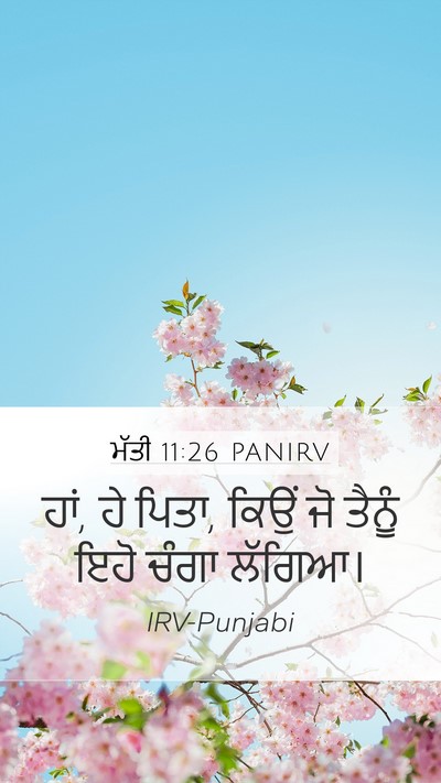ਮੱਤੀ 11:26 PANIRV Bible Verse Image