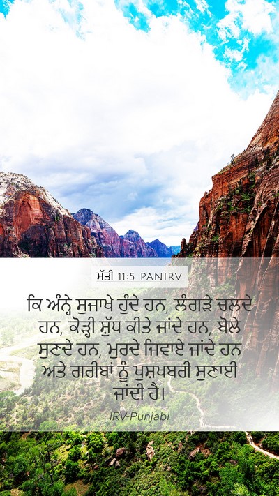 ਮੱਤੀ 11:5 PANIRV Bible Verse Image