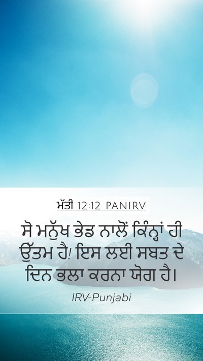ਮੱਤੀ 12:12 PANIRV Bible Verse Image