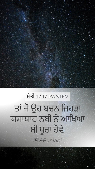 ਮੱਤੀ 12:17 PANIRV Bible Verse Image