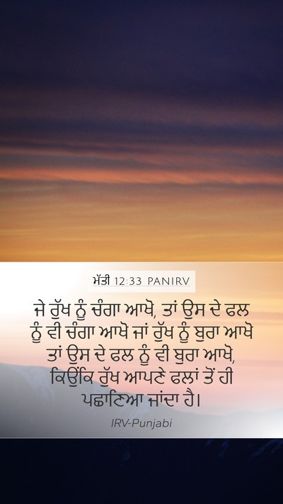 ਮੱਤੀ 12:33 PANIRV Bible Verse Image