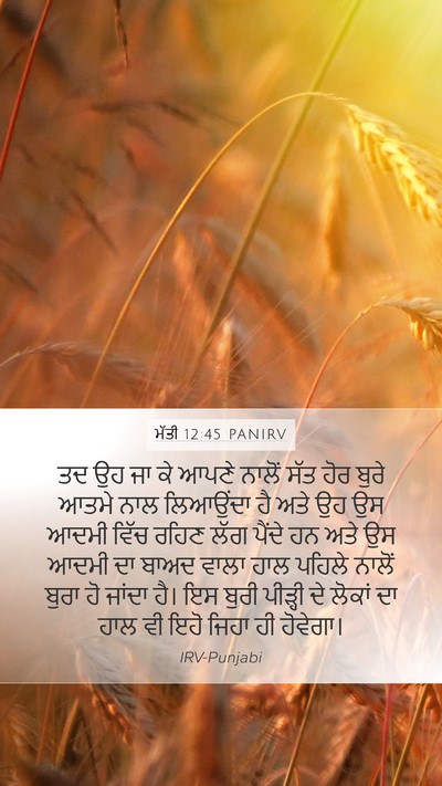 ਮੱਤੀ 12:45 PANIRV Bible Verse Image