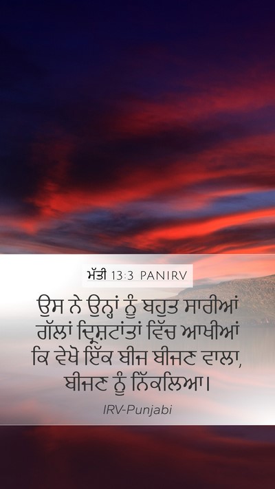 ਮੱਤੀ 13:3 PANIRV Bible Verse Image